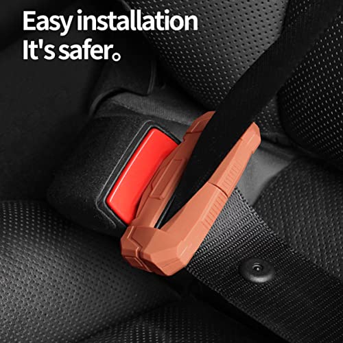 Car Universal Seat Belt Clips Cover,Seat Belt Buckle Protector for Car, Anti-Scratch Silicon Seat Belt Buckle Protector (Black, Large Size)