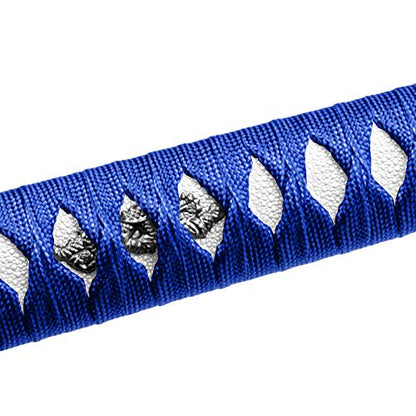JDMBESTBOY Samurai Sword Blue White Shift Knob Shifter Alloy Katana Adapter Universal 26cm - color: Blue White, size: 26cm