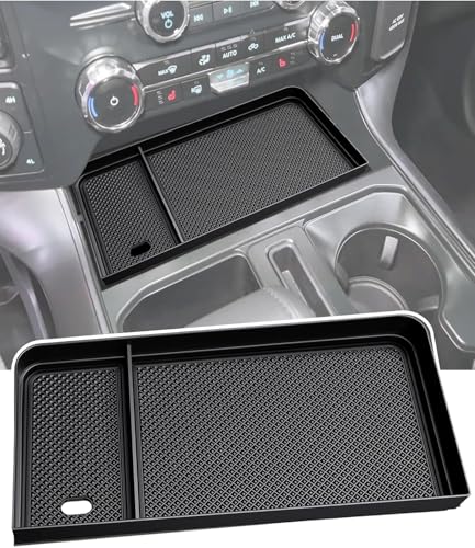 Custom fit for Ford F150 2021-2025 / Lightning XLT 2022-2024 Center Console Organizer，with Rubber Liners and USB Hole Keep Clean，Designed for Ford Interior Accessories - size: For F150 2021-2025 / Lightning XLT 2022-2024