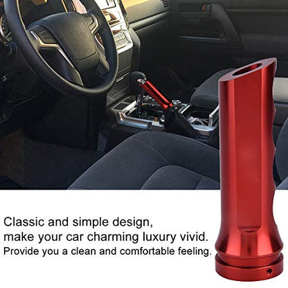 Handbrake Cover,Universal Auto Car Aluminum Emergency HandBrake Cover Handle Protector Hand Brake Sleeve(Red)
