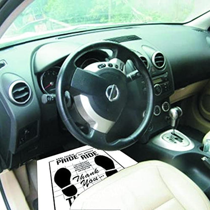 Chimailong White Car Paper Floor Mats : Disposable Floor Cars Auto Vehicles Automotive Mat Covers Protector Detailing Detail Wash Temporary Sticky 16x20inch (100)