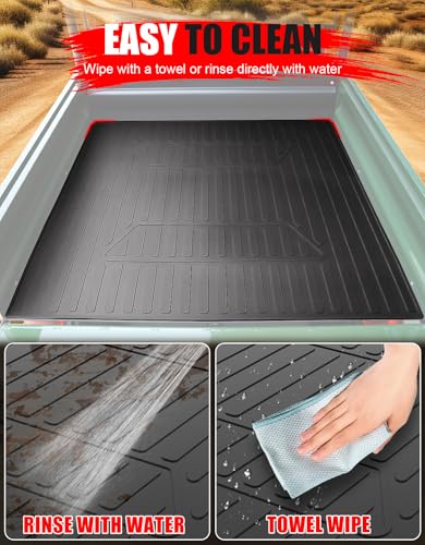 Bed Mat Liner for Kawasaki Mule 4010, TPE Rubber Rear Cargo Bed Mat All Weather Protection Slush Liner for Kawasaki Mule 2010 2500 3000 3010 4000 4010 1990-2025 Accessories,Replace #KAF25-023