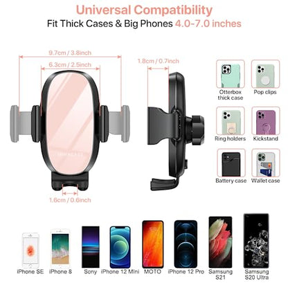 Miracase Universal Cup Phone Holder for Car, [Upgraded Version] Adjustable Long Neck Car Cup Holder Phone Mount Cradle Friendly Compatible with iPhone Samsung Google and All Smartphones, Pink - color: Pink