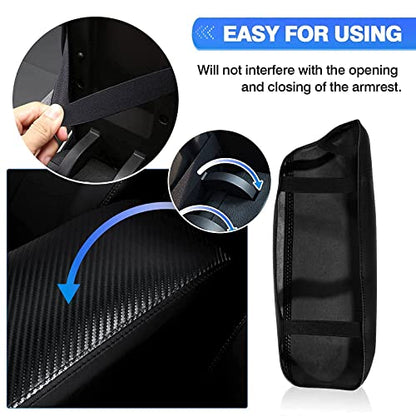 Autorder Center Console Cover for Hyundai Sonata 2020 2021 2022 2023 Accessories Carbon Fiber Armrest Cover Anti-Scratch Middle Console Pad Leather Armrest Protector - size: Hyundai Sonata 2020-2023