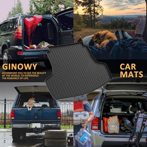 GINOWY-Cargo Liner for Kia K5 2021-2025 2026(Only FWD Models), Cargo Mat for Hyundai Sonata 2020-2026, TPE All Weather K5 Trunk Mat Waterproof Easy to Clean Non-Slip Durable Black - style: For KIA K5 2021-2026