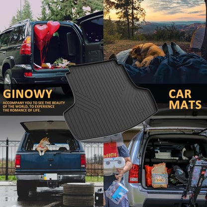GINOWY-Cargo Liner for Kia K5 2021-2025 2026(Only FWD Models), Cargo Mat for Hyundai Sonata 2020-2026, TPE All Weather K5 Trunk Mat Waterproof Easy to Clean Non-Slip Durable Black - style: For KIA K5 2021-2026