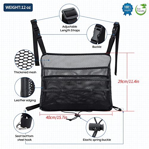 Car Seat Back Organizer - Large Capacity Storage for Purses, Handbags & Kids' Items - Black