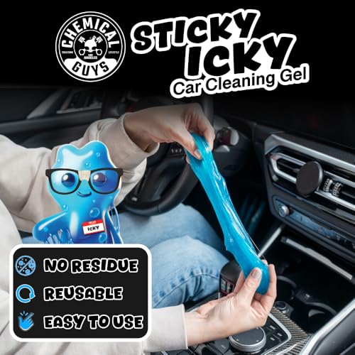 Chemical Guys Sticky Icky Car Cleaning Gel, Green Apple & Sweet Strawberry Scent - Detailing Kit, Car Dust Crevice Cleaner, Slime Auto Air Vent, Cleaning Putty For Keyboard Cleaner (2 Pack) - CJK1002 - size: 3.5 Ounce (Pack of 2), style: Various