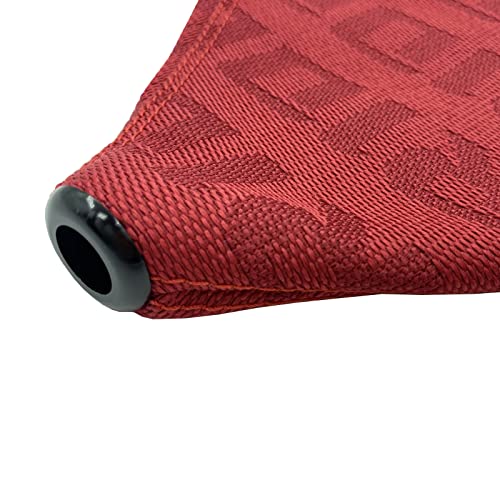 Universal Manual Red Canvas Shift Lever Knob Boot Dust Cover JDM Style Gear Shift Knob Collar Hyper Fabric - color: Red