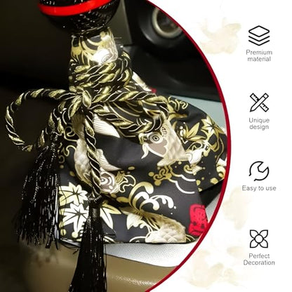 Manual/Auto Car Shifter Shift Knob Cover Japanese Antiquity Element of koi Manual Katana Shift Knob Cove for Motor Bike Car Truck Racing
