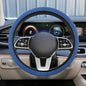 Elastic Stretch Steering Wheel Cover, 15" Breathable Microfiber Ice Silk Steering Wheel Protector, Universal Anti-Slip Car Warm in Winter&Cool in Summer Accessories for Men Women (Blue) - color: Blue
