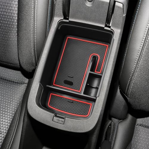 EDBETOS Center Console Organizer Tray Compatible with 2024 2025 2026 Chevy Trax Accessories LS 1RS LT 2RS ACTIV Interior Secondary Armrest Storage Box Insert Tray, Red - color: red