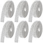 Rhinestone Ribbon Self Adhesive Crystal Rhinestone, 6-Yard Bedazzling Strips, 6-Rolls Rhinestones Strips for DIY Craft, Rhinestones Tape Self Adhesive, Transparent Crystal Color - color: White Crystal Colors