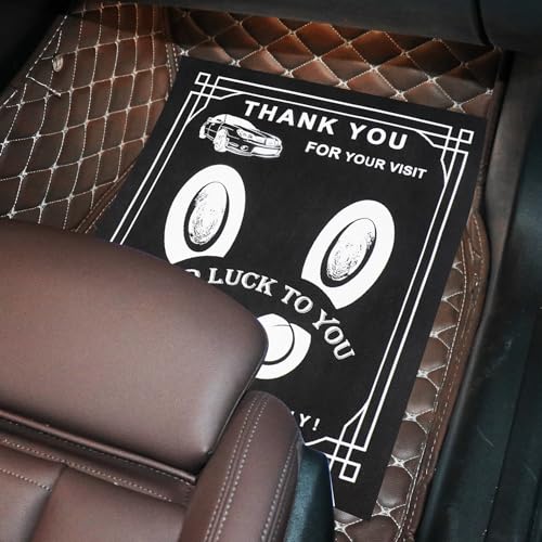 50-Pack Black Disposable Car Floor Mats 19.6x15.7 Inch Heavy-Duty Automotive Protectors for Car Wash & Detailing - Universal Fit Portable Vehicle Foot Pads (Fits SUV/Truck/Sedan)