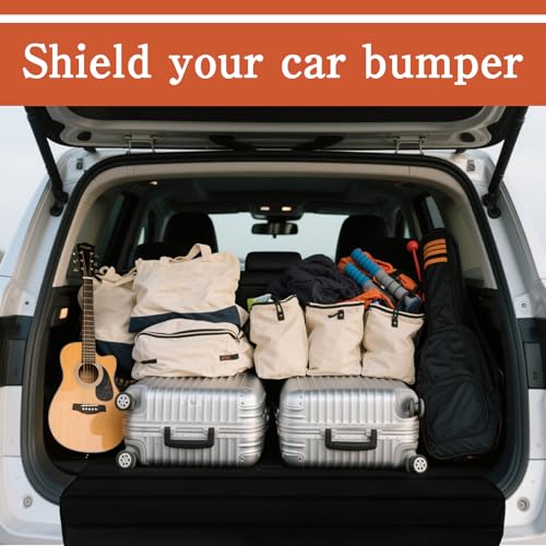 2 Pcs Large Bumper Guard 41 x 25 Inches Black Foldable Rear Bumper Protector Universal SUV Trunk Mat for Cars Preventing Scratches While Unloading Loading