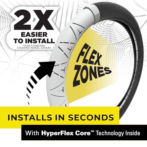 Body Glove 22-1-97505-9 Smoothie Steering Wheel Cover, Easy Installation, Hyperflex Core Technology, Fits Most Vehicles