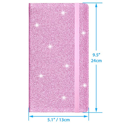 Wisdompro Car Document Holder Organiser, PU Leather Vehicle Insurance and Registration Holders Wallet Case for ID Card, Driving Licence, Key Contact Information Cards - color: Glitter Pink