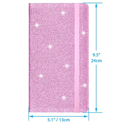 Wisdompro Car Document Holder Organiser, PU Leather Vehicle Insurance and Registration Holders Wallet Case for ID Card, Driving Licence, Key Contact Information Cards - color: Glitter Pink