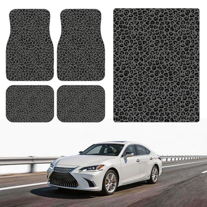 Automotive Floor Mats 5 Pcs, Universal Car Floor Mats, Leopard Print Cargo Liner, Car Accessory for SUVs/Sedan/Wagons, Durable Protective Mat, Trunk Liner for Families/Travel Enthusiasts - style: Bundle 9