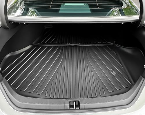 OEDRO Floor Mats & Cargo Mat Fit for 2025 2026 Toyota Camry (Include Hybrid/LE/SE/XLE/XSE), TPE All Weather Custom Fit 2025 Camry Floor Liners 1st & 2nd Row Car Mats Accessories, Black - style: 2025-2026 Camry Floor Mats Set