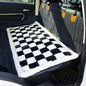 Backseat Pet Bed Mat, Truck Plaid Dog Bed for Car Back Seat, Deluxe Dog Seat Covers, Non-Slip Travel Pet Mat, Fit for Backseat Extenders and Trucks SUVs (Black&White, 24.8x54 inch) - color: Black&White