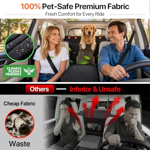 Dog Truck Seat Cover for Back Seat [2026 Military-Grade Protection], Hard Bottom Dog Hammock for Car, Waterproof Pet Bed Extender for Large Dogs, with Detachable Mat, XL for Crew Cab Truck/SUV - color: Black, size: XL-Full Size Crew Cab Trucks & SUV