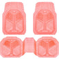 CAR PASS Heavy Duty Rubber Car Mats, Deep-Dish All Weather Car Floor Mats Girly for Women, Universal Trim-to-Fit for SUVs Trucks Sedans, Waterproof Anti-Slip, 3 Pieces Transparent Pink - color: Pink