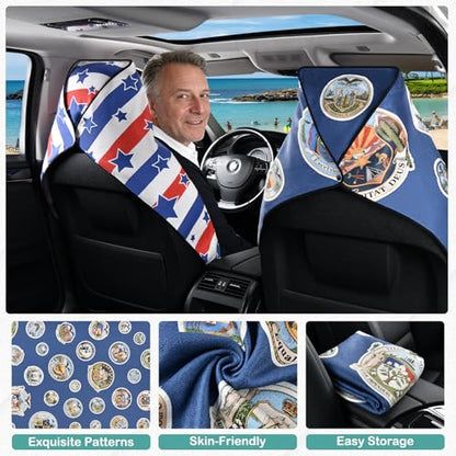 Car Seat Cover Towel, Car Seat Protector Front Seats, Sweat Towel Car Seat Covers for Post Gym Workout, Running, Swimming and Beach, Non-Slip Car Seat Towel Covers Fit for Most Cars Trucks SUV