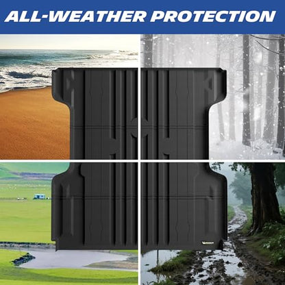 MICHELIN Truck Bed Mat for 2004-2026 Nissan Titan - 5.5 FT / 67.3" Short Bed (Won't Fit Equipped Truck Bed Storage), All-Weather Truck Bed Liner, Custom Fit, Durable TPE Bedliner, Non-Slip - size: 3) Titan | 04-26 | 5.5 FT