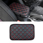 Car Leather Center Console Cushion Pad, 11.4"x7.4" Waterproof Armrest Seat Box Cover Fit for Cars, Vehicles, SUVs, Comfort, Car Interior Protection Accessories (Black/Red-2)