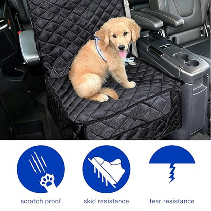 BFXM Front Seat Cover, Full Protection Dog Car Seat Cover with Side Flaps, Waterproof Non-Slip Scratch-Resistant Captain Car Seat Covers, Seat Covers for SUVs, Cars, Trucks (Black) - color: black*1