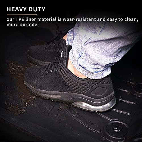AOMSAZTO Car Floor Mats Custom Fit for 2020 2019 2018 2017 2016 2015 2014 Nissan Rogue(Not for Rogue Sport),All-Weather Floor Mat Liners Front & Rear Row Full Set Liner Non-Slip TPE Odourless, Black - style: 10)14-20 Rogue Floor Mats