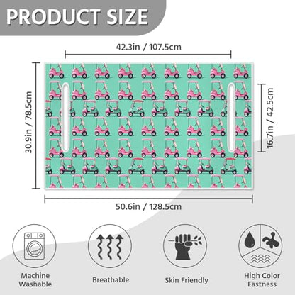 Golf Cart Seat Covers, Universal Golf Cart Seat Towel Blanket for Yamaha, EZGO, Club Car, Icon and More 2-Seat Carts, 100% Microfiber Keeps Seat Comfortable and Clean - color: teal