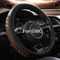 Yangday Leather Steering Wheel Cover for GMC Sierra 1500 2500 3500, 14.5-15 inches Car Steering Wheel Cover with Anti-Slip Massage Particle (Brown) - color: Brown