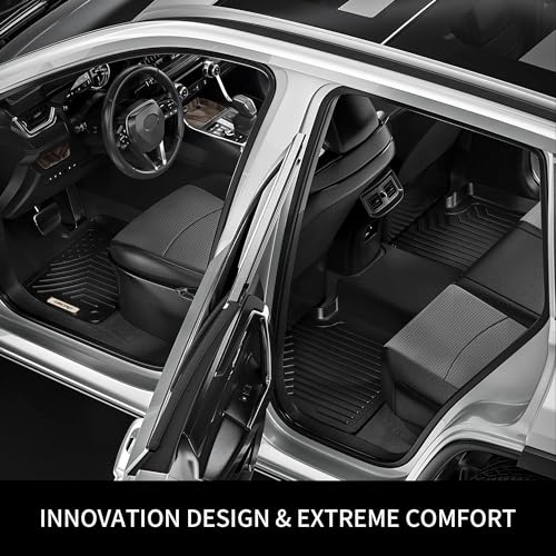 OEDRO Floor Mats Fit for Honda Accord Sedan 2017-2013, TPE All Weather Accord Floor Liners Includes 1st and 2nd Row Liners Set, Black - style: 2013-2017 Honda Accord