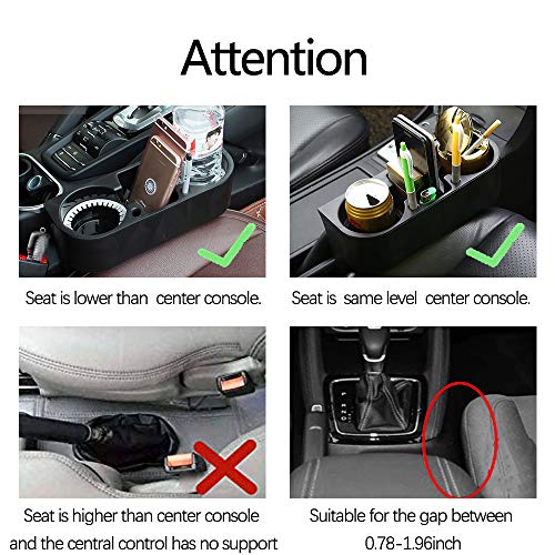 Heart Horse Car Gap Filler, Console Side Pocket, Car Seat Pocket Organizer for Cellphones Wallet Coin Key and Cup Holder Suitable Beige - color: Beige