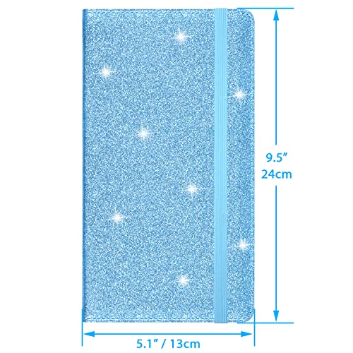 Wisdompro Car Document Holder Organiser, PU Leather Vehicle Insurance and Registration Holders Wallet Case for ID Card, Driving Licence, Key Contact Information Cards - color: Glitter Light Blue