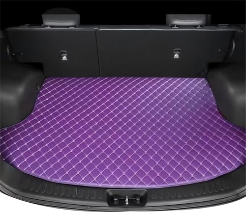 Custom Making Trunk Mats Cargo Mats Fit for 99.9% Sedan SUV All Weather Protection Leather Liners Trunk Mat Cargo Liners (Purple) - color: purple