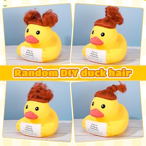 Civaner 7 Inch Emotional Giant Rubber Duck with Positive Message Thank You Gifts Motivational Rubber Duck Gift for Desk, Office, Home Decor Graduation(You're Ducking) - style: You're Ducking