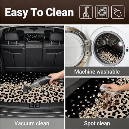 Automotive Floor Mats 5 Pcs, Universal Car Floor Mats, Leopard Print Cargo Liner, Car Accessory for SUVs/Sedan/Wagons, Durable Protective Mat, Trunk Liner for Families/Travel Enthusiasts - style: Bundle 10
