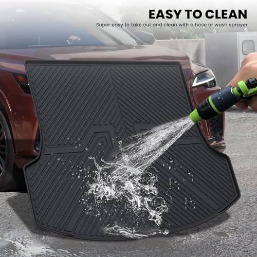 LASFIT Trunk Mat for Lexus RX/RX350/RX350h/RX500h 2025 2024 2023 2026, All Weather TPE RX 350 Cargo Mats Custom Fit for Lexus RX350 Cargo Liner Front & Rear Trunk Liner, Black, Easy to Clean - size: 2023-2026|For Lexus RX|Cargo Mat