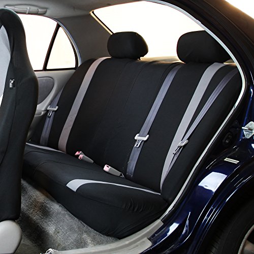 FH Group Supreme Modernistic Full Set Car Seat Covers (Beige) Gift - Universal Fir for Cars, Trucks & SUVs - color: Beige, style: Full Set+Steering Wheel Cover