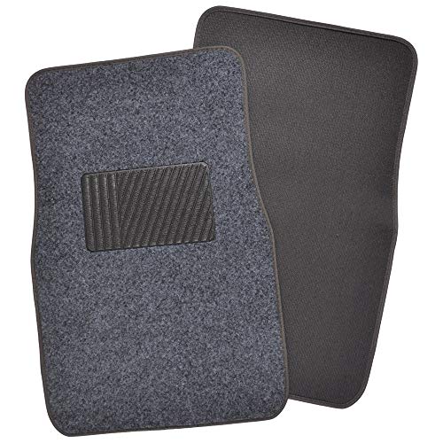 Motor Trend Premium Inter-Lock Backing Carpet Car Floor Mats - Front & Rear, Thick & Durable Auto Protection, Fits Most Cars Truck SUV Coupe Sedan - color: Dark Gray