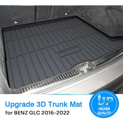 Powerty Trunk Mat for 2016-2022 Mercedes-Benz GLC250 GLC300 GLC350 GLC43 AMG GLC Class Accessories Cargo Mats TPE All Weather Cargo Liner Heavy-Duty Trunk Liners(Not for GLC Coupe Series) - size: Cargo Mat｜For｜16-22｜Benz GLC