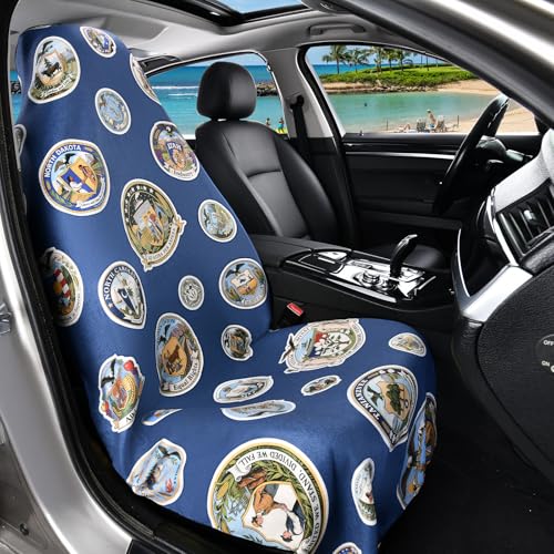 Car Seat Cover Towel, Car Seat Protector Front Seats, Sweat Towel Car Seat Covers for Post Gym Workout, Running, Swimming and Beach, Non-Slip Car Seat Towel Covers Fit for Most Cars Trucks SUV