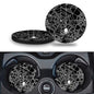 Car Cup Holder Coasters, 2 Pack – 2.75" Universal Auto Anti-Slip Insert Coaster, Rubber Car Coasters, Personalized Car Accessories for Women & Men (Spider Web) - color: Spider Web