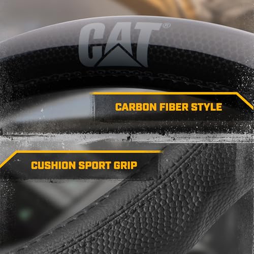 Cat® BigGrip Faux Black Leather Semi Truck Steering Wheel Cover, Fits RV and Big Rig Trucker, Steering Wheel Cover for Trucks 18 Wheeler - X-Large 17.5" - 18" Inches - color: Black BigGrip, size: XL Big Rig (17.5-18")