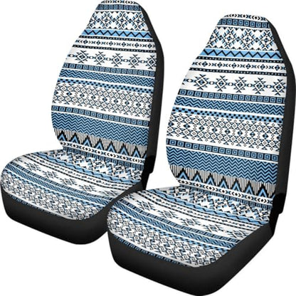 Pehede Car Seat Cover Blue Aztec Ethnic Pattern Front for Cars, Easy to Install Cover Set, Accessories Auto Trucks Van SUV,2 Packs - color: Multi03