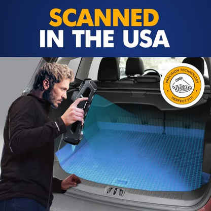 Premium Cargo Liner for Ford Escape S SE SEL Titanium 2013-2019 - 100% Protection - Custom Fit Car Trunk Mat - All-Season Black Cargo Mat - 3D Shaped Laser Measured Trunk Liners for Ford Escape