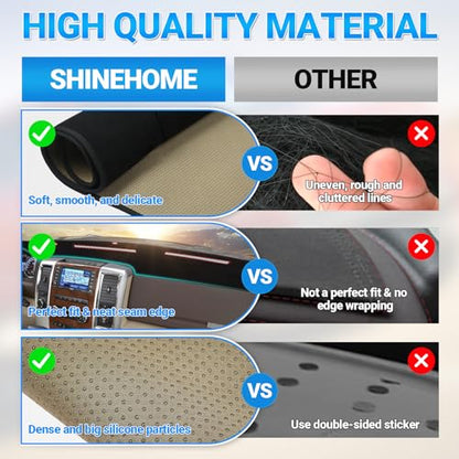 Dash Cover Mat Compatible with 2010 2011 2012 2013 2014 2015 2016 2017 2018 Dodge Ram 1500 2500 3500 Accessories Dashboard Cover Pad Carpet Dash Board Protector Sunshield Cover - size: 2016-2018 Ram 1500 2500 3500